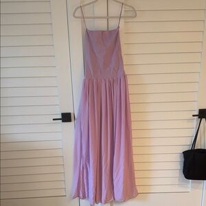 Meshki Lyanna Knit And Chiffon Strapless Maxi Dress - Lilac